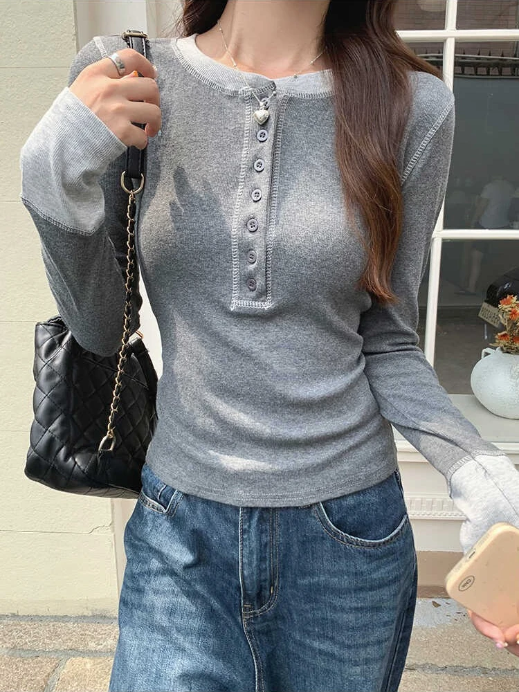 Women'S Fashion Tops - Футболка в стиле пэчворк Y2K 2025,