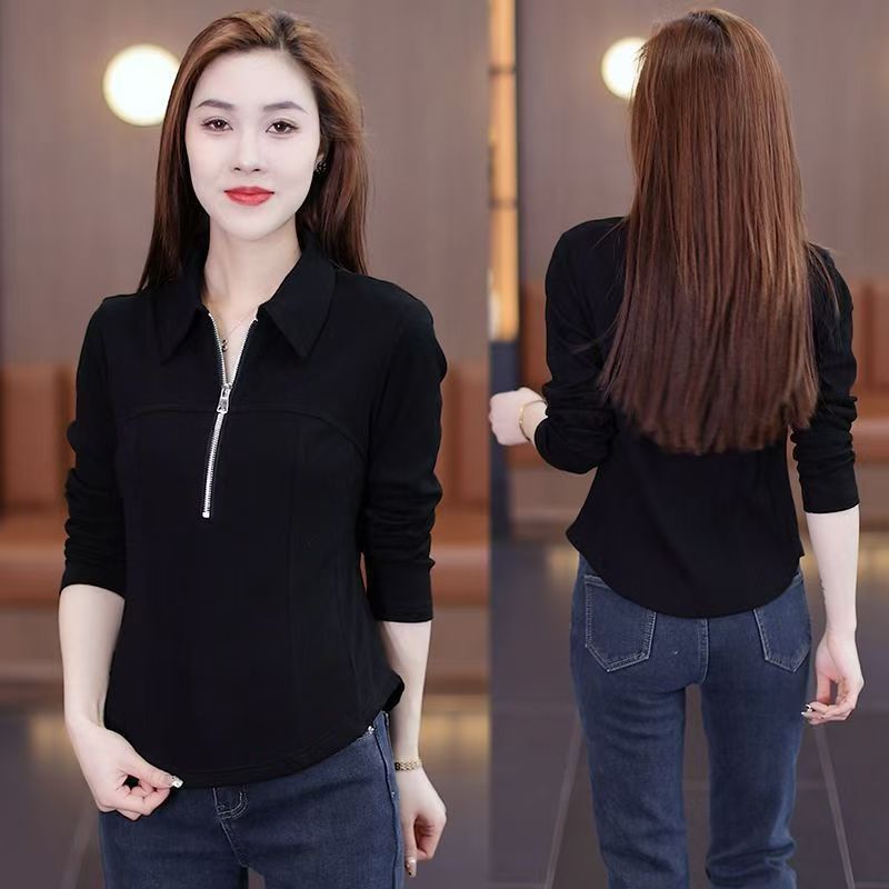 Women'S Fashion Petite - Женская премиум-футболка поло с длинным рукавом