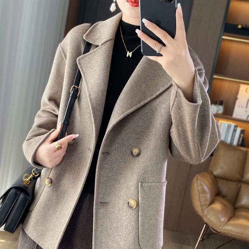 Women'S Fashion Petite - Маленькое шерстяное пальто, повседневное укороченное шерстяное