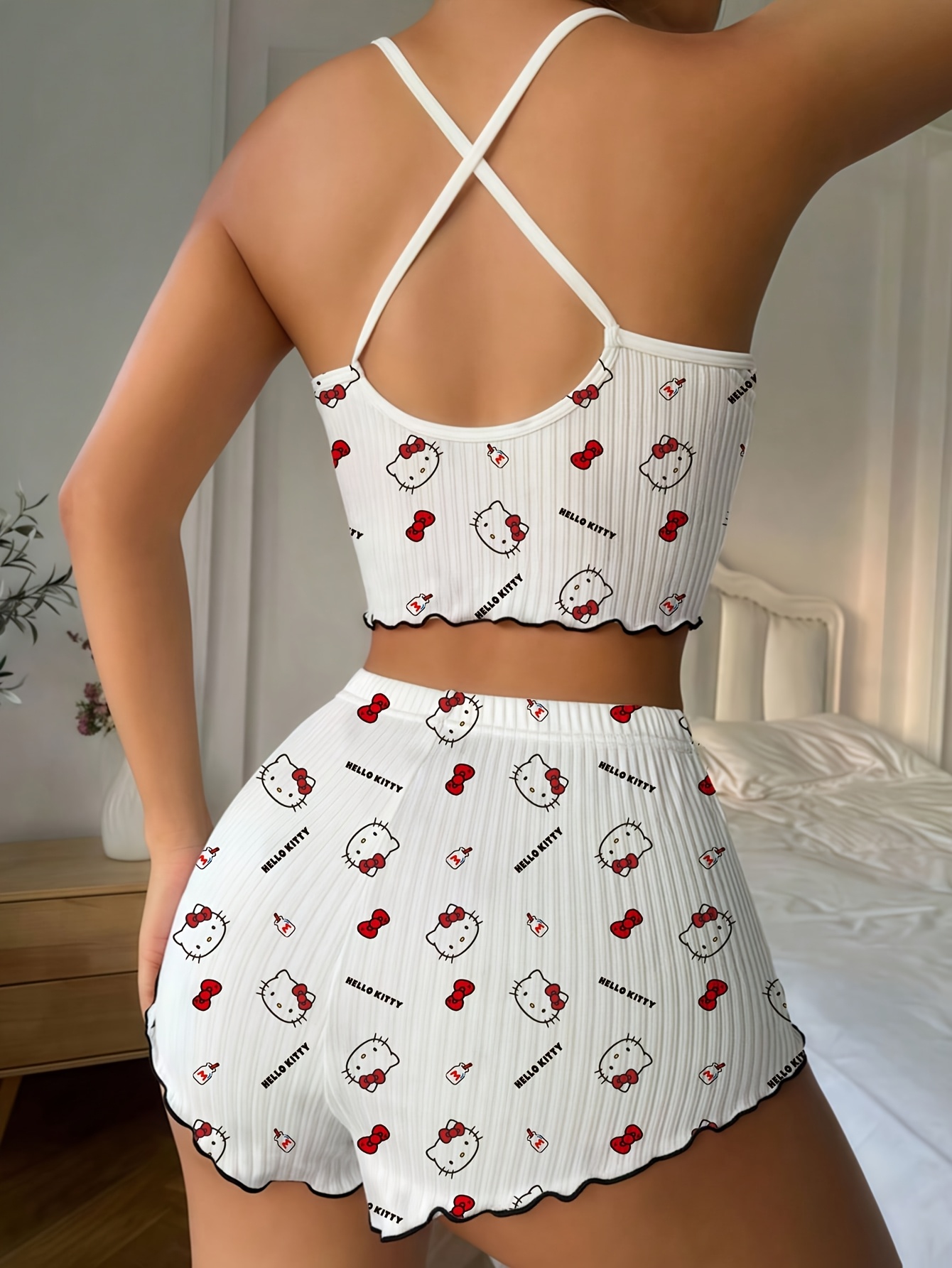 Комплект пижамы Sanrio Hello K – обзор и цена Women'S Fashion Tops