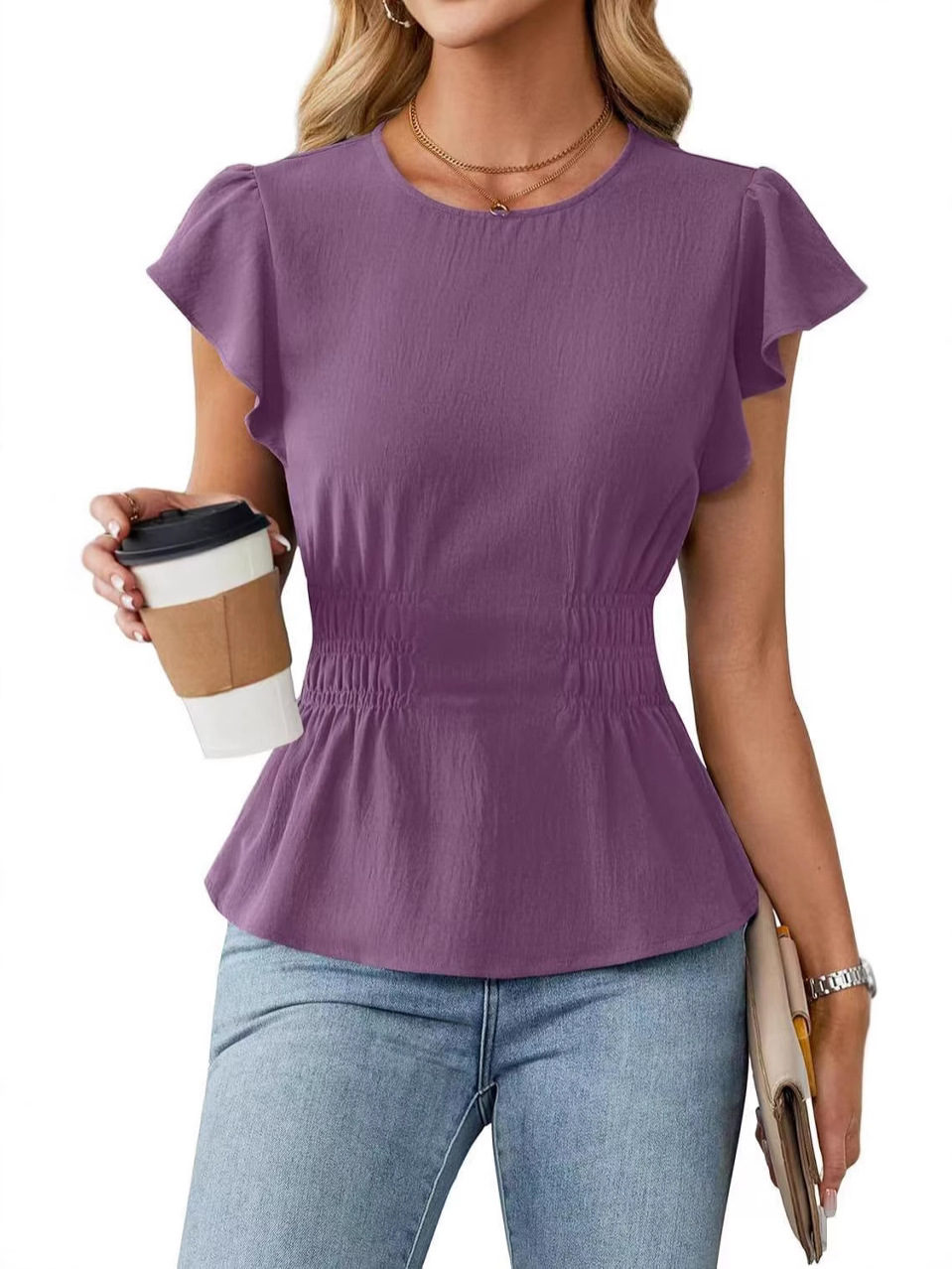 Женская блузка с рюшами и коро – обзор и цена Women'S Fashion Tops