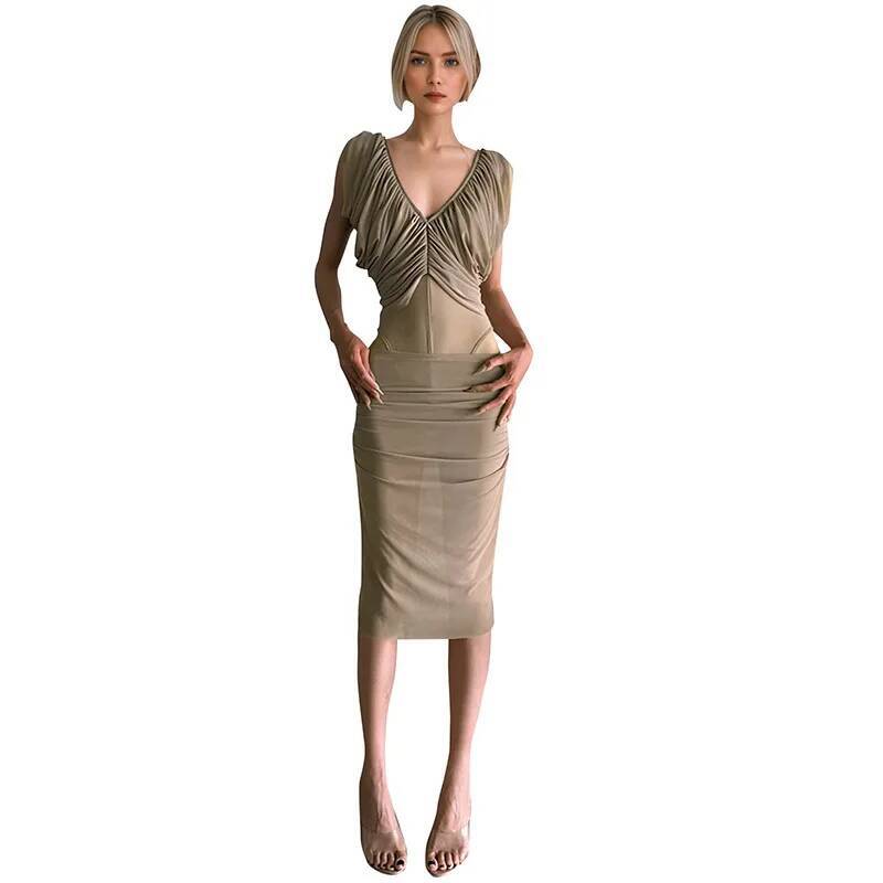 Французское шифоновое платье,  – обзор и цена Ruched Dress Mini