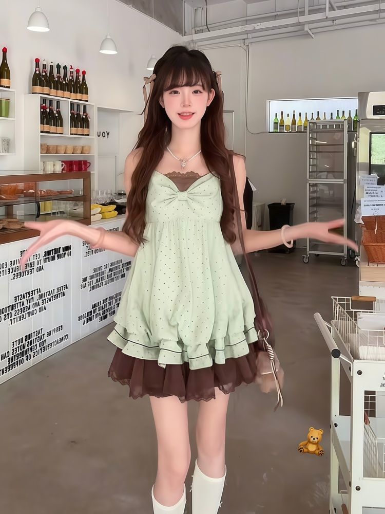 Нежное корейское платье-комбин – обзор и цена Ruched Dress Mini